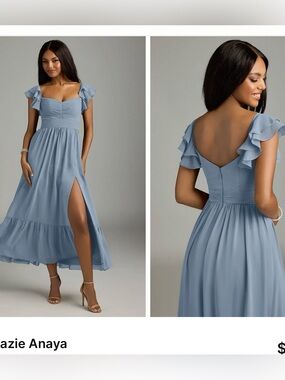 azazie mila stretch satin dress Azazie Mila